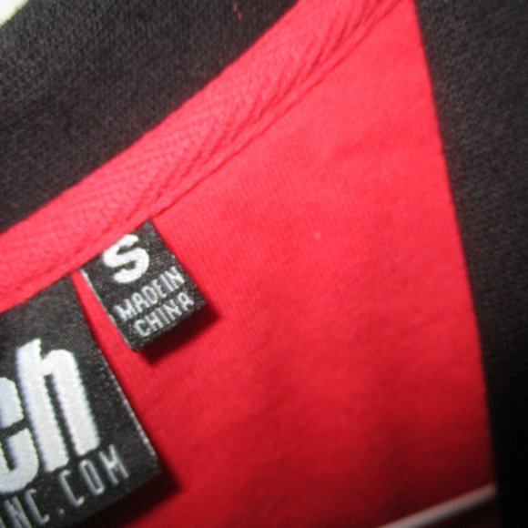 CARDIGAN FLEECE SPORT SWEATER BUTTON UP RED & BLACK SMALL NEW #32 - Picture 13 of 14